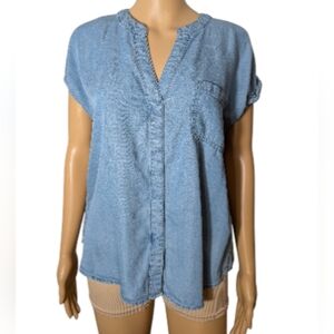 Mine Denim Shirt Buttons Down The Back